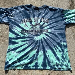 Blue and Green Tie-Dye T-Shirt